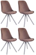 Miniatyrbild 1 av 4: CLP Uppsättning av 4 stolar Toulouse Velvet Round