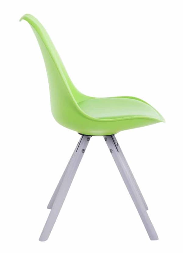 CLP Uppsättning av 4 stolar Toulouse Faux Leather Round