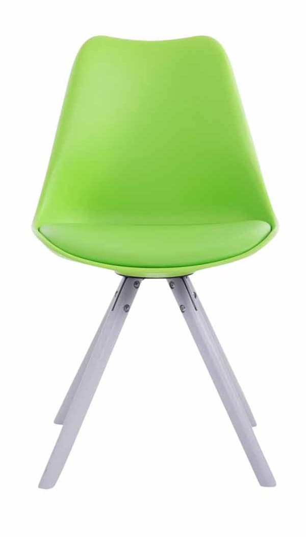 CLP Uppsättning av 4 stolar Toulouse Faux Leather Round