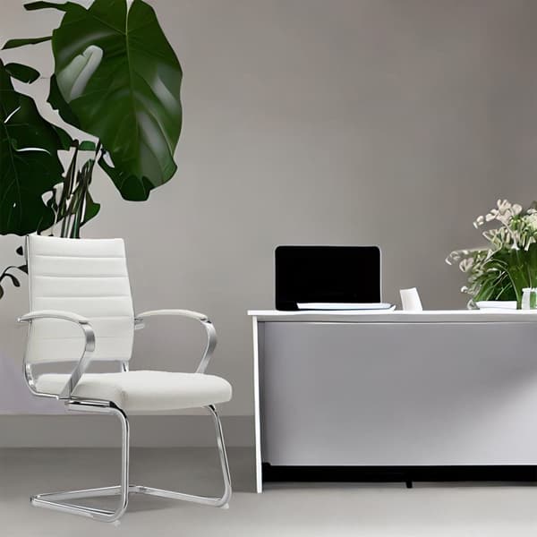 Design spisestuestol / konferencestol Cádiz - Hvid