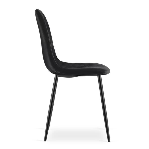 ASTI - Velvet ruokapöydän tuoli - musta - 4 ruokapöydän tuolin sarja