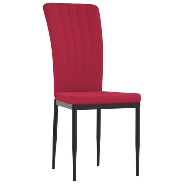 vidaXL spisebordsstole 4 stk. velour vinrød