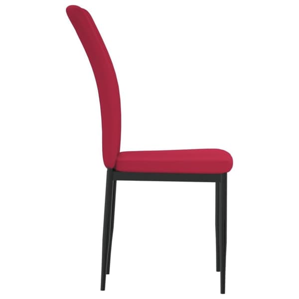 vidaXL spisebordsstole 4 stk. velour vinrød