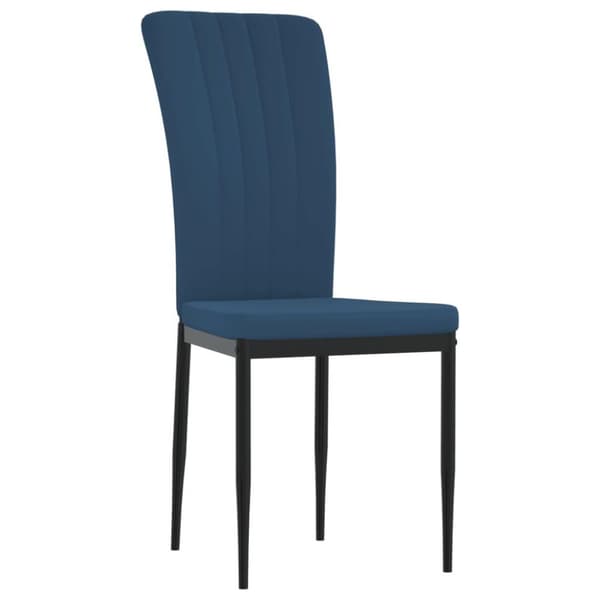 vidaXL spisebordsstole 4 stk. velour blå