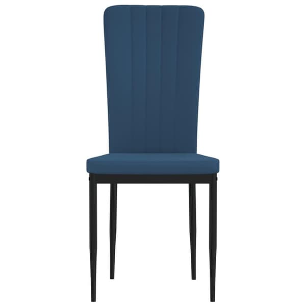 vidaXL spisebordsstole 4 stk. velour blå