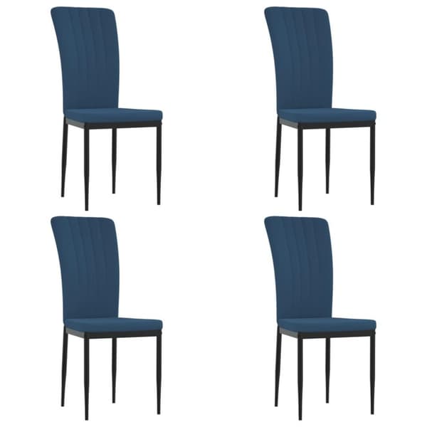 vidaXL spisebordsstole 4 stk. velour blå