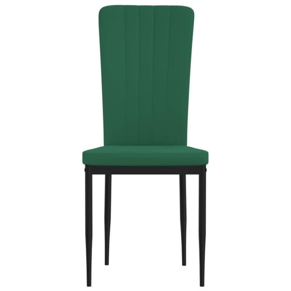 vidaXL spisebordsstole 4 stk. velour mørkegrøn
