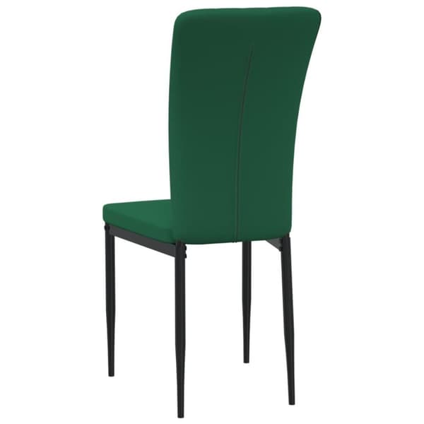 vidaXL spisebordsstole 4 stk. velour mørkegrøn