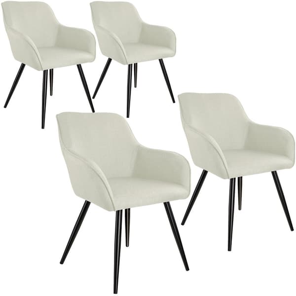 4-set stolar Marilyn - grädde/svart