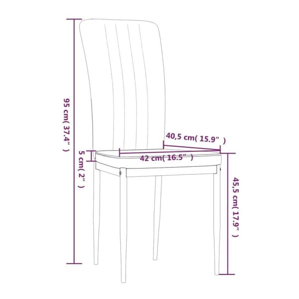 vidaXL spisebordsstole 4 stk. velour sort