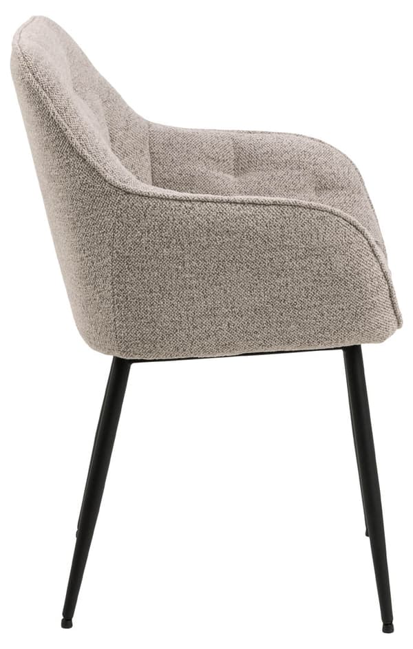 2 x Brooke spisestuestoler med armlener beige.