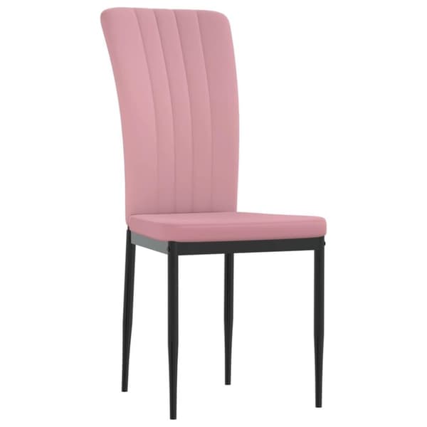vidaXL spisebordsstole 4 stk. velour lyserød