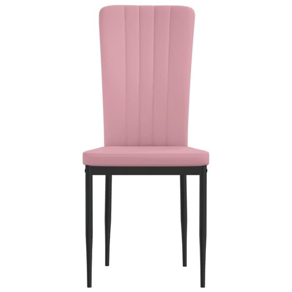vidaXL spisebordsstole 4 stk. velour lyserød