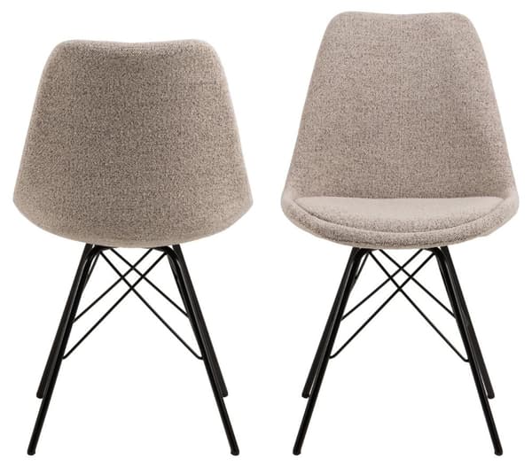 2 x Eris spisestuestoler beige.