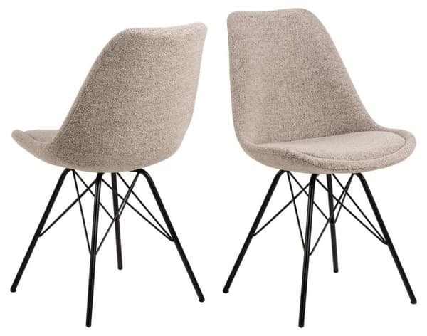 2 x Eris spisestuestoler beige.