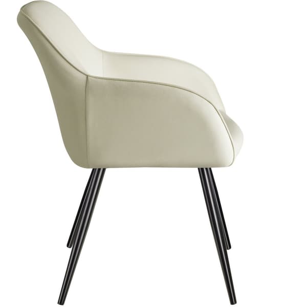 Stol Marilyn stof - creme/sort