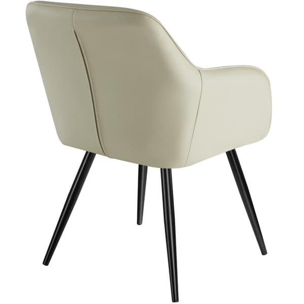 Stol Marilyn stof - creme/sort