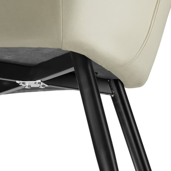 Stol Marilyn stof - creme/sort