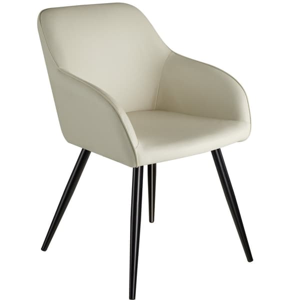 Stol Marilyn stof - creme/sort