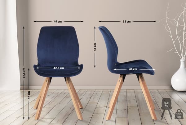 CLP Uppsättning av 4 stolar Luna