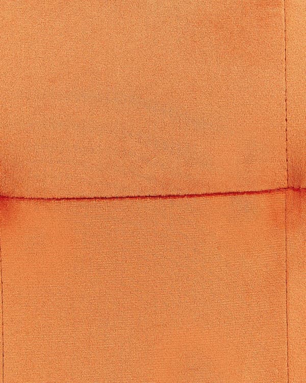 Set av 2 Middagsstolar Orange Beige Sammetsklädd Sits med Armstöd Svarta Metallben