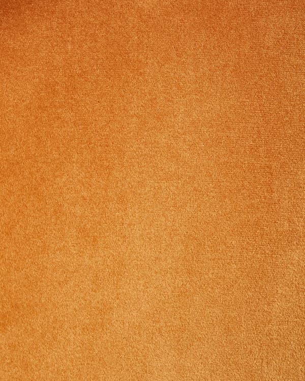 Set av 2 Matstolar Orange Sammetsklädsel Svarta Ben Retro Glamour