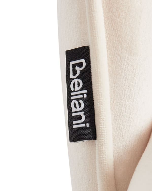 Sett med 2 spisestoler Beige Stoff Polyester Svarte ben Retro Glamour Spisestue Kjøkken