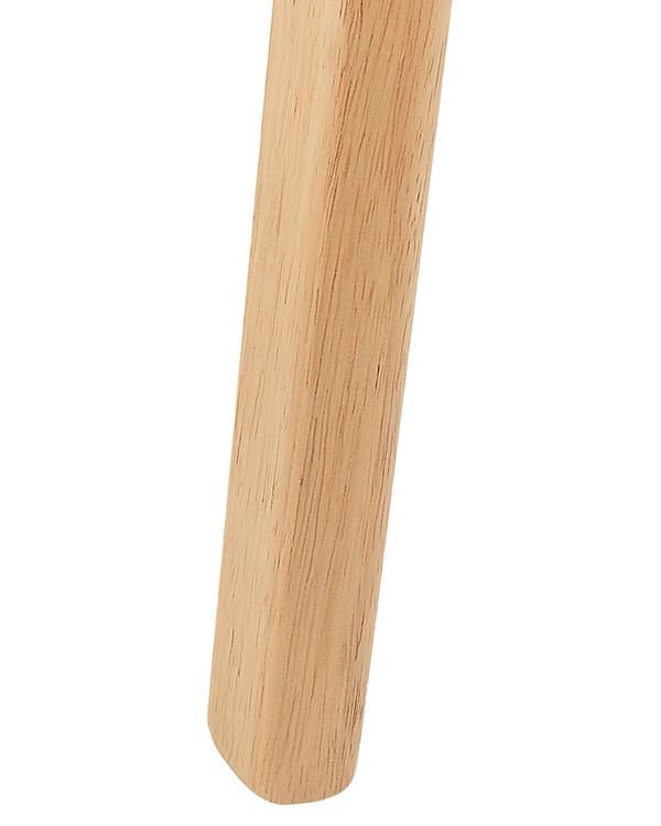 Sett med 2 Spisestuestoler Lyst Tre Lysebeige sete Polyesterstoff Armløs Skandinavisk Retrodesign