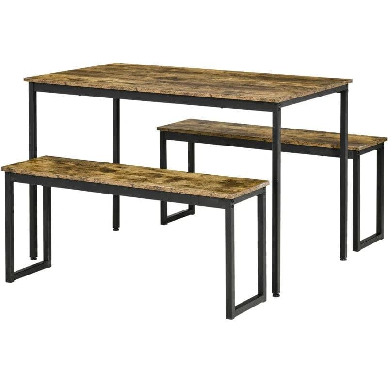 Rootz Dining Set Dining Table Kitchen Table Set Industrial Dining