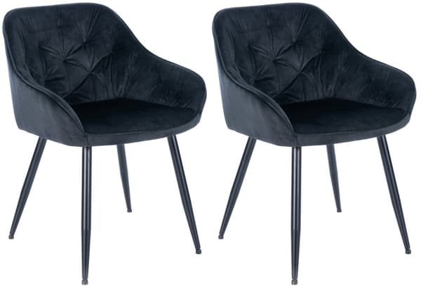 CLP Uppsättning med 2 matstolar Cassis Velvet