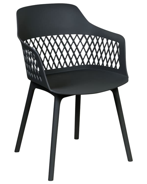Tuoli musta 54 x 84 x 50 cm polypropeeni 2 kpl koristeltu selkänoja minimalistinen moderni