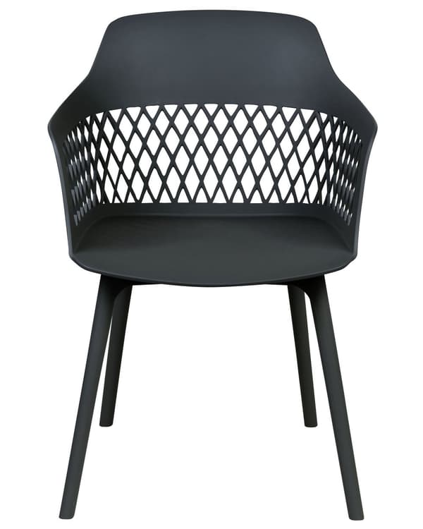 Tuoli musta 54 x 84 x 50 cm polypropeeni 2 kpl koristeltu selkänoja minimalistinen moderni
