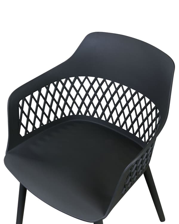 Tuoli musta 54 x 84 x 50 cm polypropeeni 2 kpl koristeltu selkänoja minimalistinen moderni