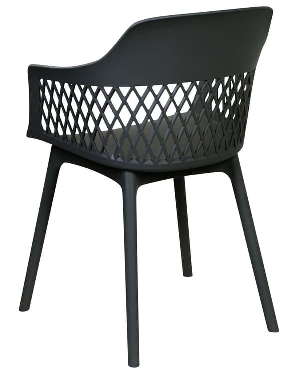 Tuoli musta 54 x 84 x 50 cm polypropeeni 2 kpl koristeltu selkänoja minimalistinen moderni
