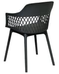 Pikkukuva 7 / 9: Tuoli musta 54 x 84 x 50 cm polypropeeni 2 kpl koristeltu selkänoja minimalistinen moderni