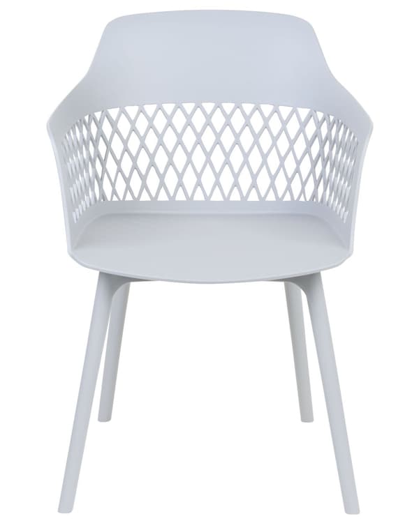 Tuoli vaaleanharmaa 54 x 84 x 50 cm polypropeeni 2 kpl koristeltu selkänoja minimalistinen moderni