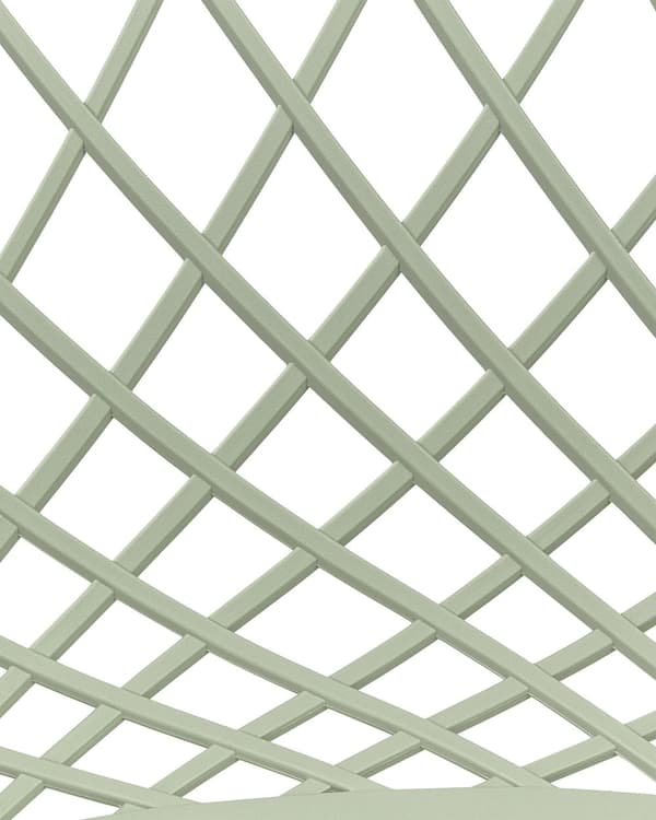 Spisebordsstole Grøn Plast med Metalben Sæt af 2 Skalstole med Rombe Flet Mønster Ryglæn Moderne Minimalistisk Køkken Tilbehør