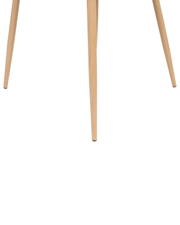 Spisebordsstole Beige Plast med Metalben Sæt af 2 Skalstole med Armlæn Flet Mønster Ryglæn Moderne Minimalistisk Køkken Tilbehør