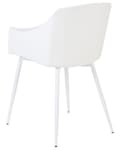 Miniatyrbillede 6 af 9: Sæt med 2 Spisebordsstole Plast Hvid Minimalistisk Design Armlæn Stue Køkken Møbler