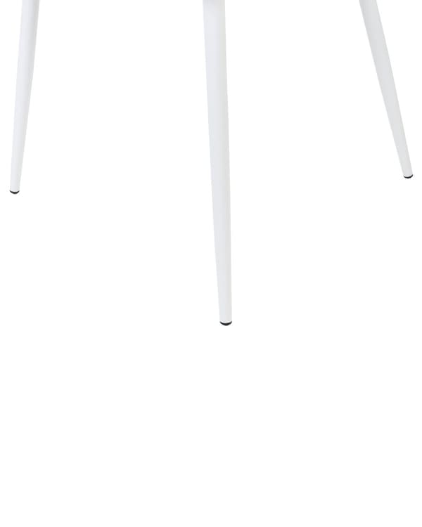Sæt med 2 Spisebordsstole Plast Hvid Minimalistisk Design Armlæn Stue Køkken Møbler
