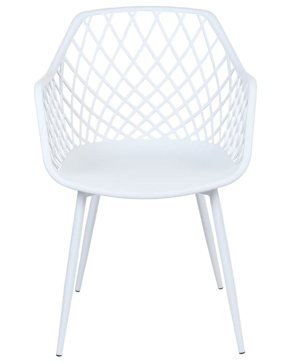Tuoli valkoinen 50 x 86 x 51 cm muovi metalli 2 kpl koristeltu selkänoja minimalistinen moderni