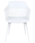 Miniatyrbilde 5 av 9: Sett med 2 spisestoler Hvit Syntetisk materiale Dekorativ ryggstøtte Minimalistisk design Skandinavisk stil Moderne