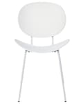 Miniatyrbilde 5 av 9: Sett med 2 spisestoler Hvit Syntetisk materiale Metallben Minimalistisk design Skandinavisk stil Moderne