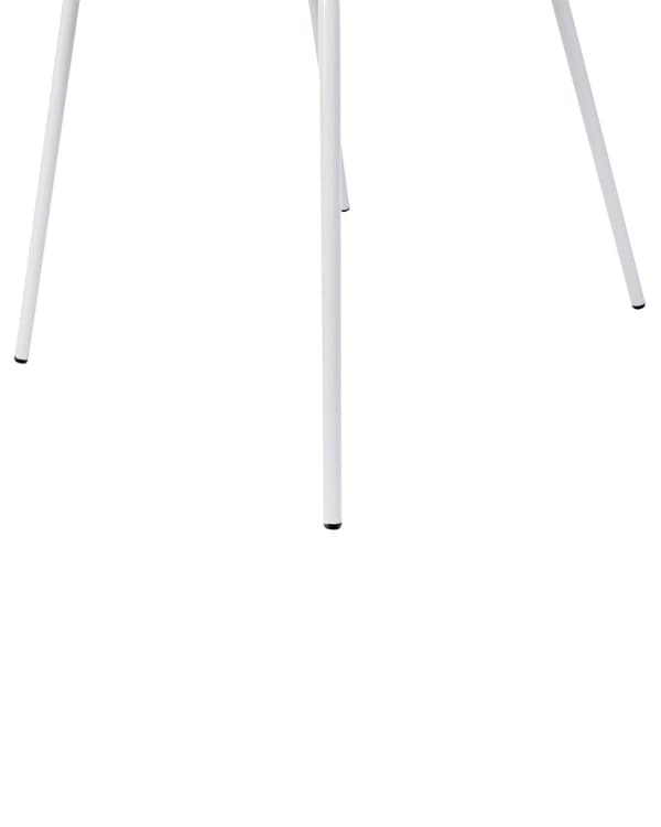 Sett med 2 spisestoler Hvit Syntetisk materiale Metallben Minimalistisk design Skandinavisk stil Moderne
