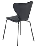 Miniatyrbild 6 av 9: Set med 2 Matstolar Svart Syntetiskt Material Svart Metallben Armstödslös Modern Design