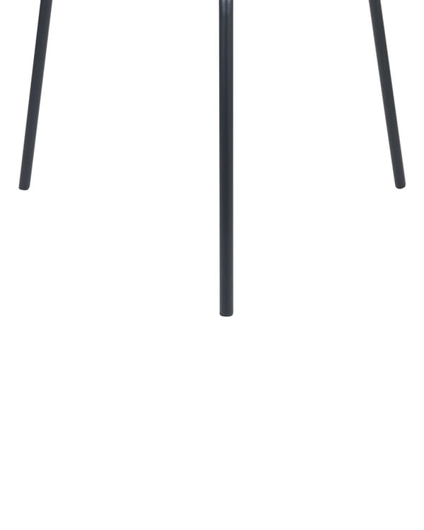 Set med 2 Matstolar Svart Syntetiskt Material Svart Metallben Armstödslös Modern Design