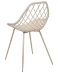 Miniatyrbild 6 av 9: Set om 2 matstolar Beige syntetisk sits Metallben Nätdesign Ryggstöd Modern Skandinavisk