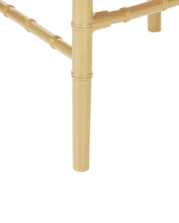 Stolsæt guld plastik 2 stk stabelbar vintage moderne stil