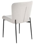 Miniatyrbilde 6 av 9: Sett med 2 Stoler Off-white Polyester Strikket stoff Metallben Uten armlener Moderne design