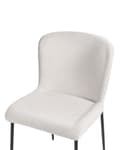 Miniatyrbilde 7 av 9: Sett med 2 Stoler Off-white Polyester Strikket stoff Metallben Uten armlener Moderne design